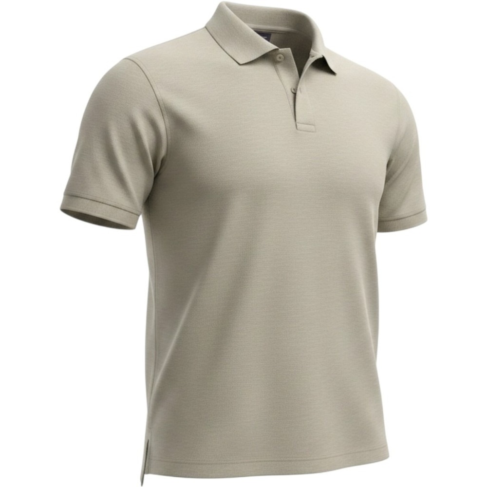Daniel Cremieux Signature Collection Mens XL Khaki Tan Pique Knit Polo Shirt